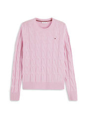 Strickpullover mit Zopfstrickmuster