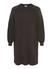 Sweatshirtkleid Midi aus Baumwollmix