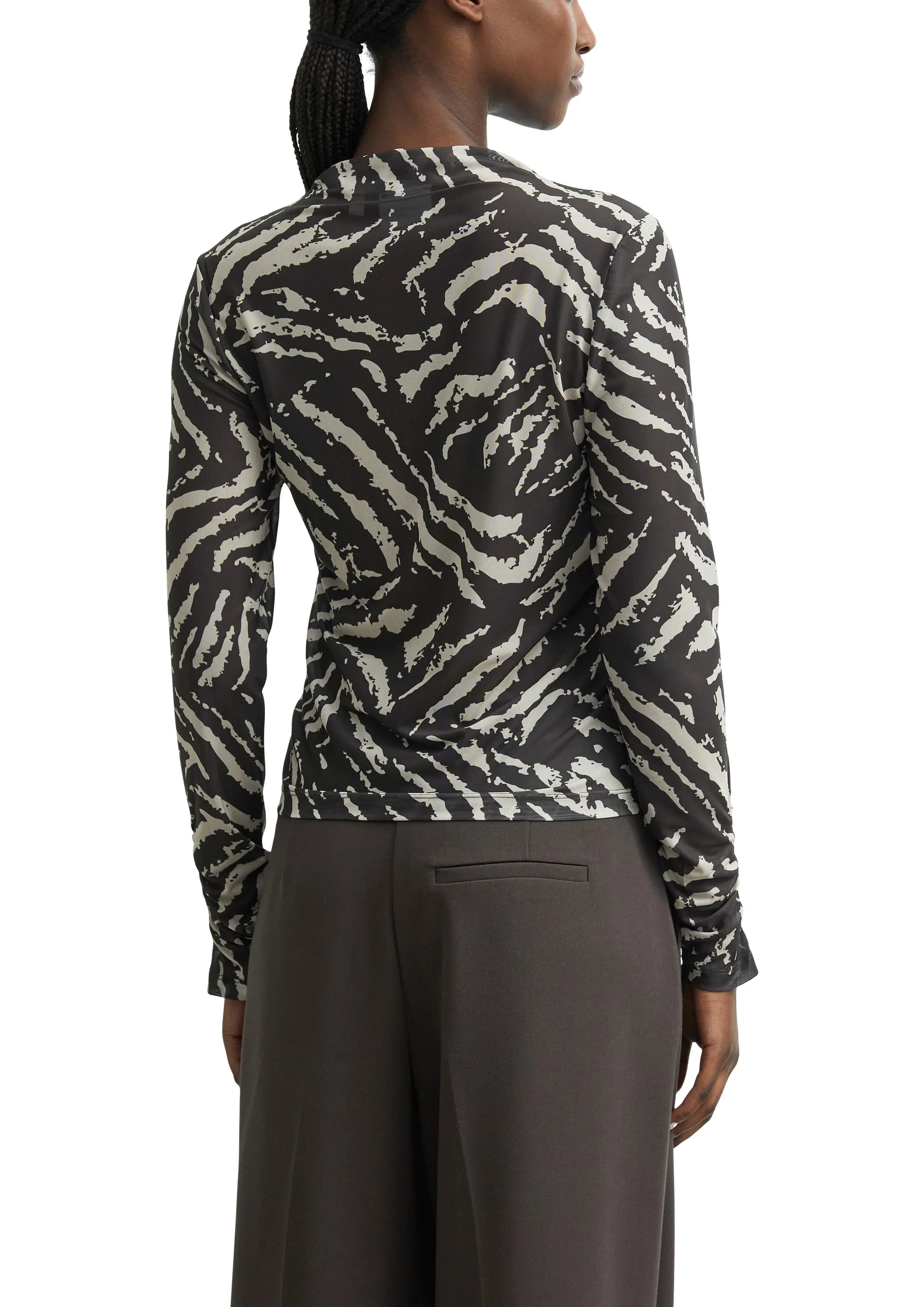 Langarmshirt gemustert