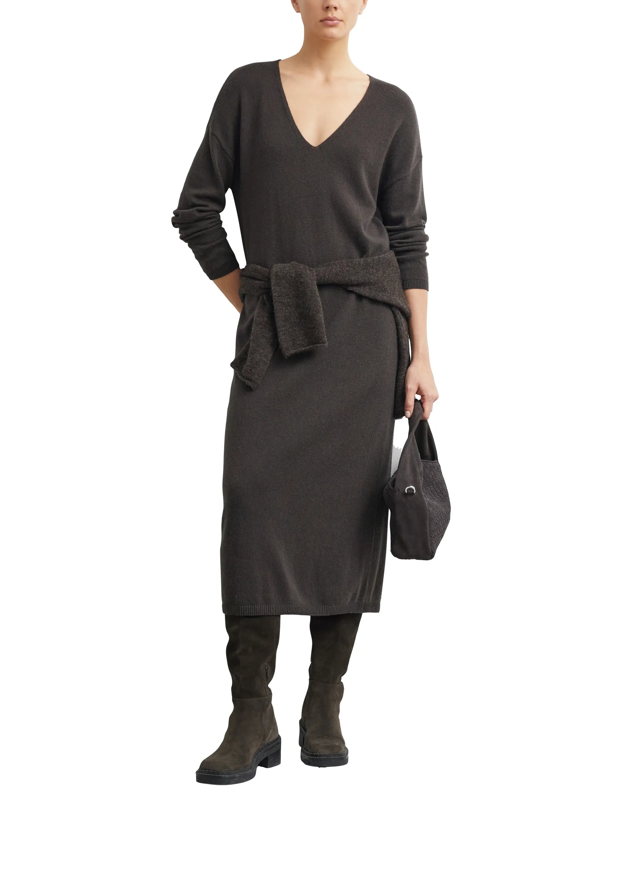 Strickkleid Midi aus Wollmix