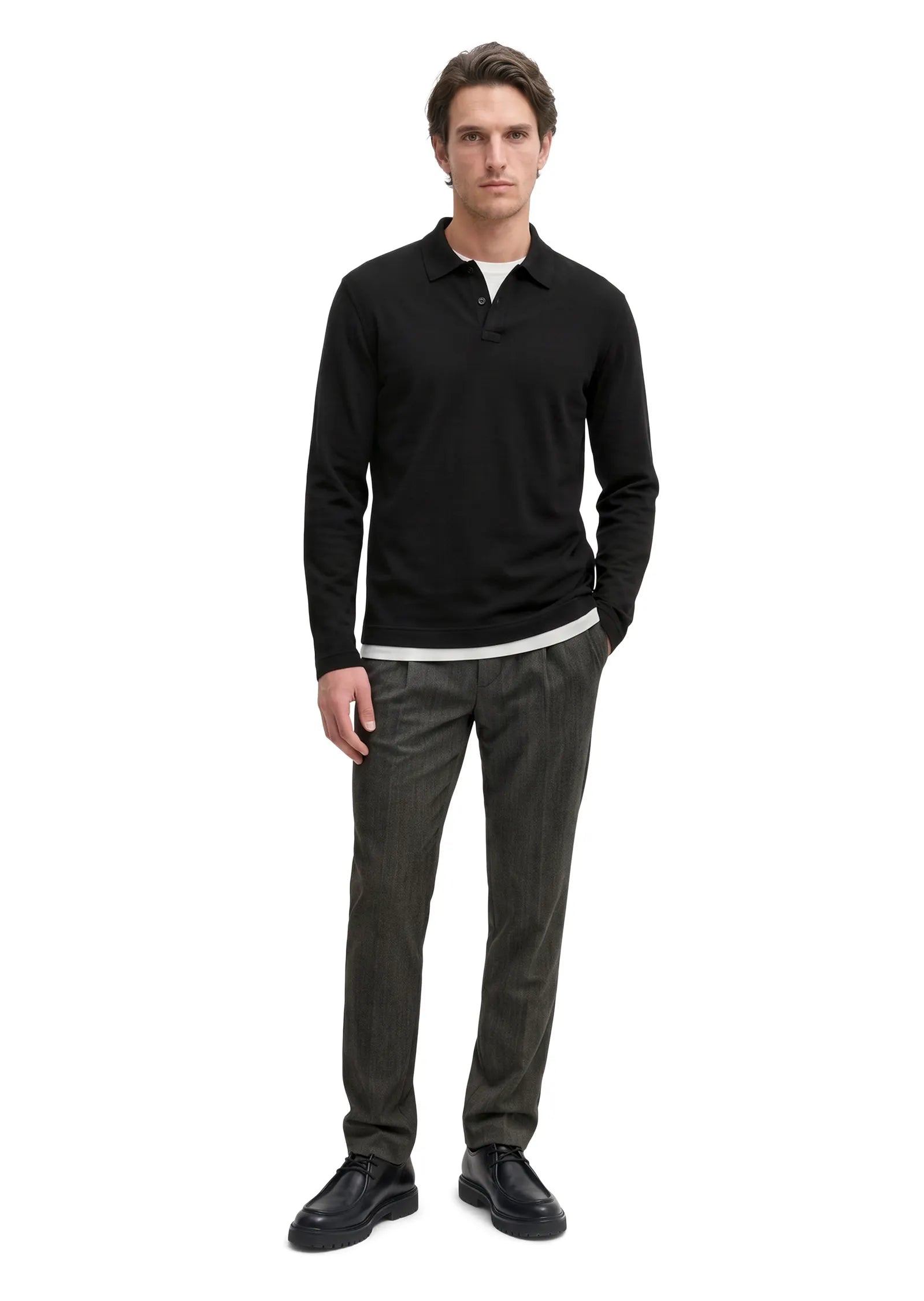 Langarm-Poloshirt Regular Fit