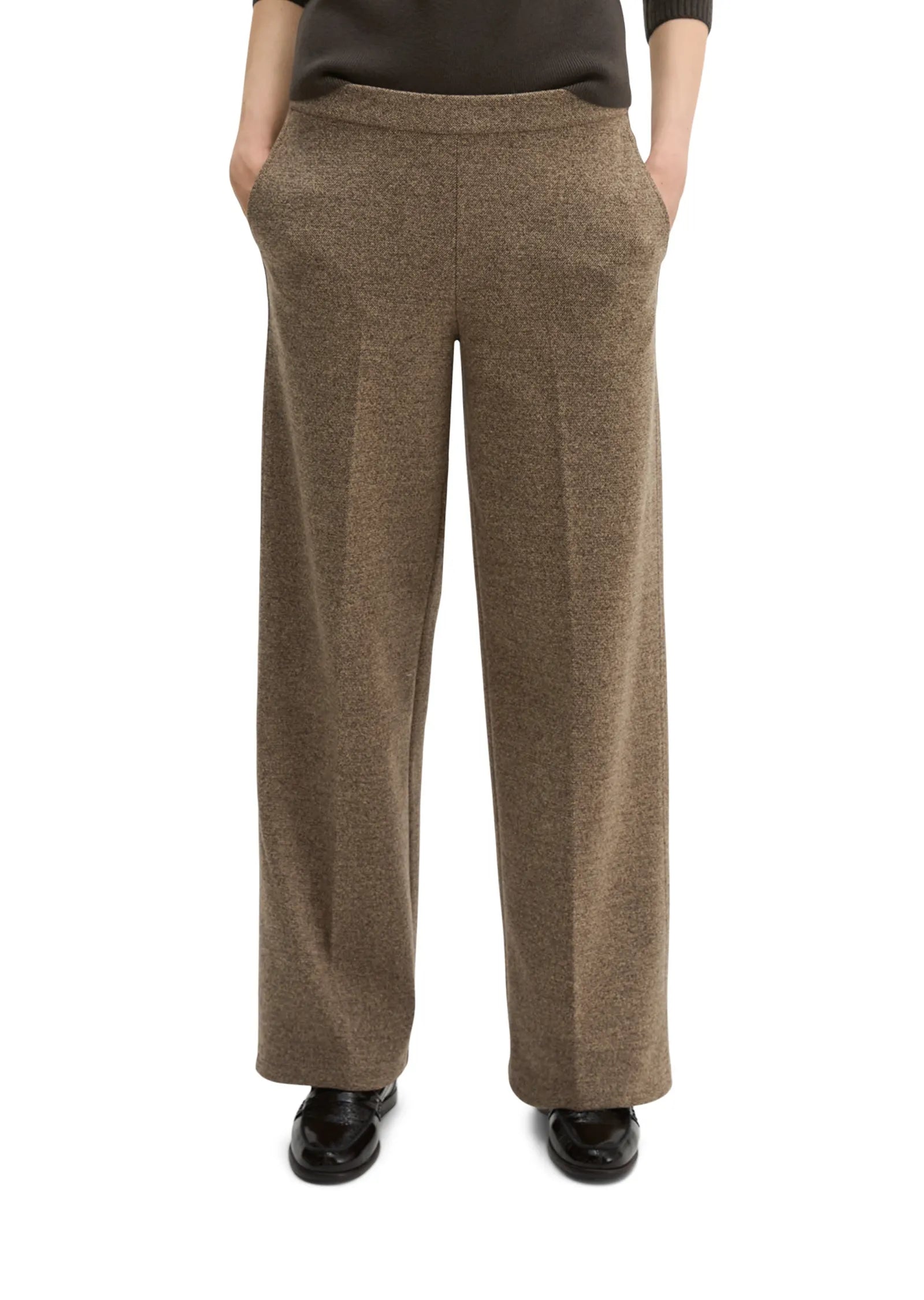 Tweed-Jerseyhose Relaxed Fit