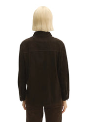 Lederbluse Regular Fit