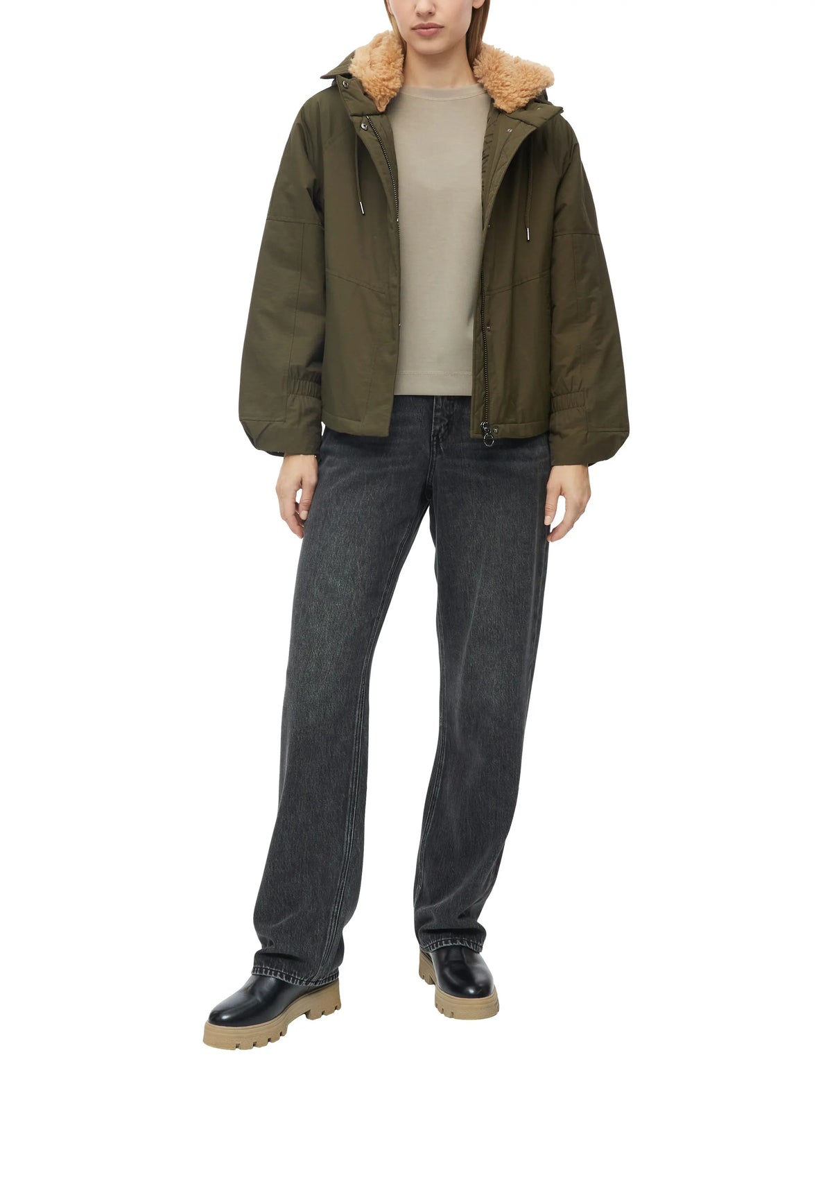 Parka mit Webpelz-Kapuze