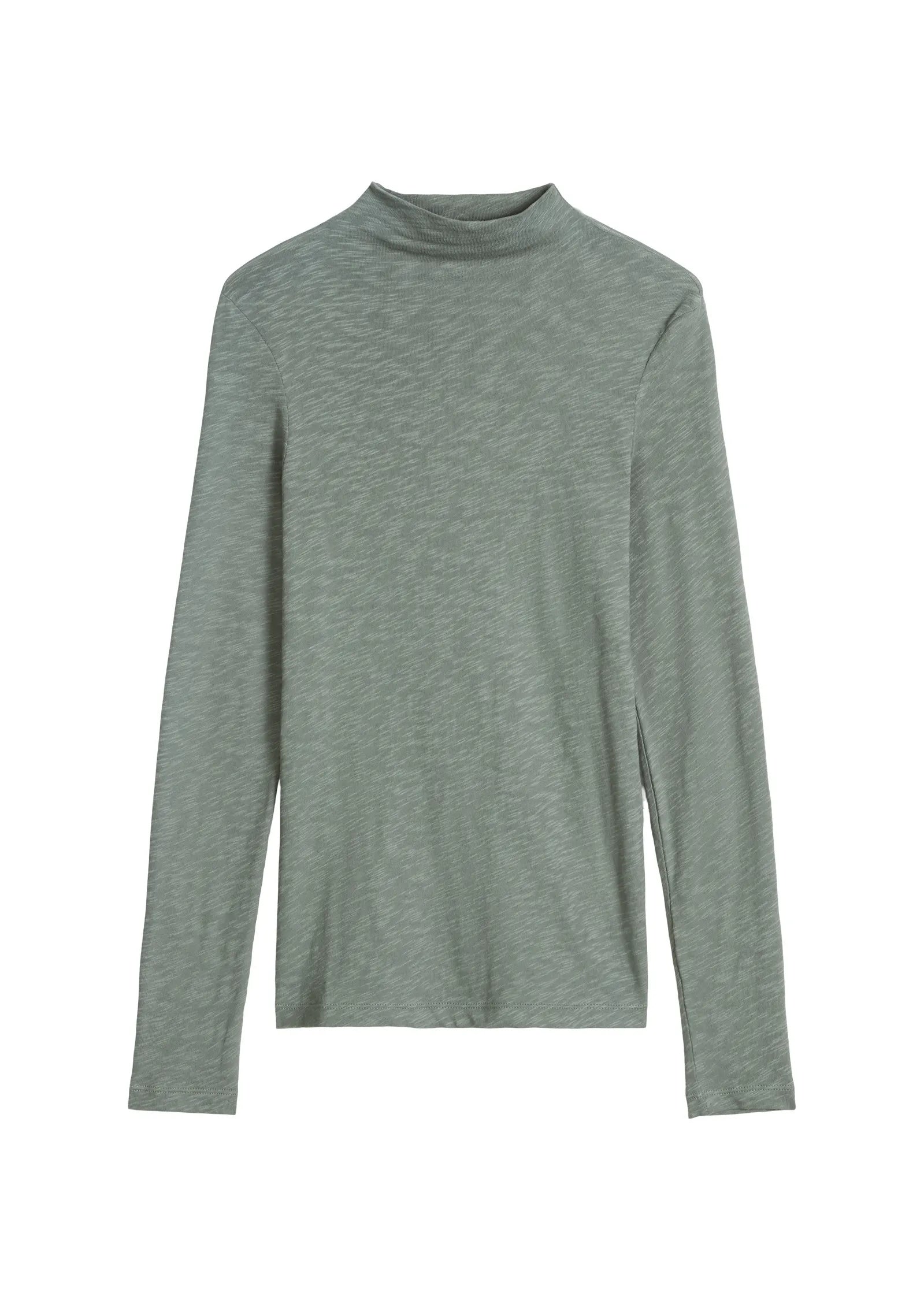 Langarmshirt mit hohem Kragen