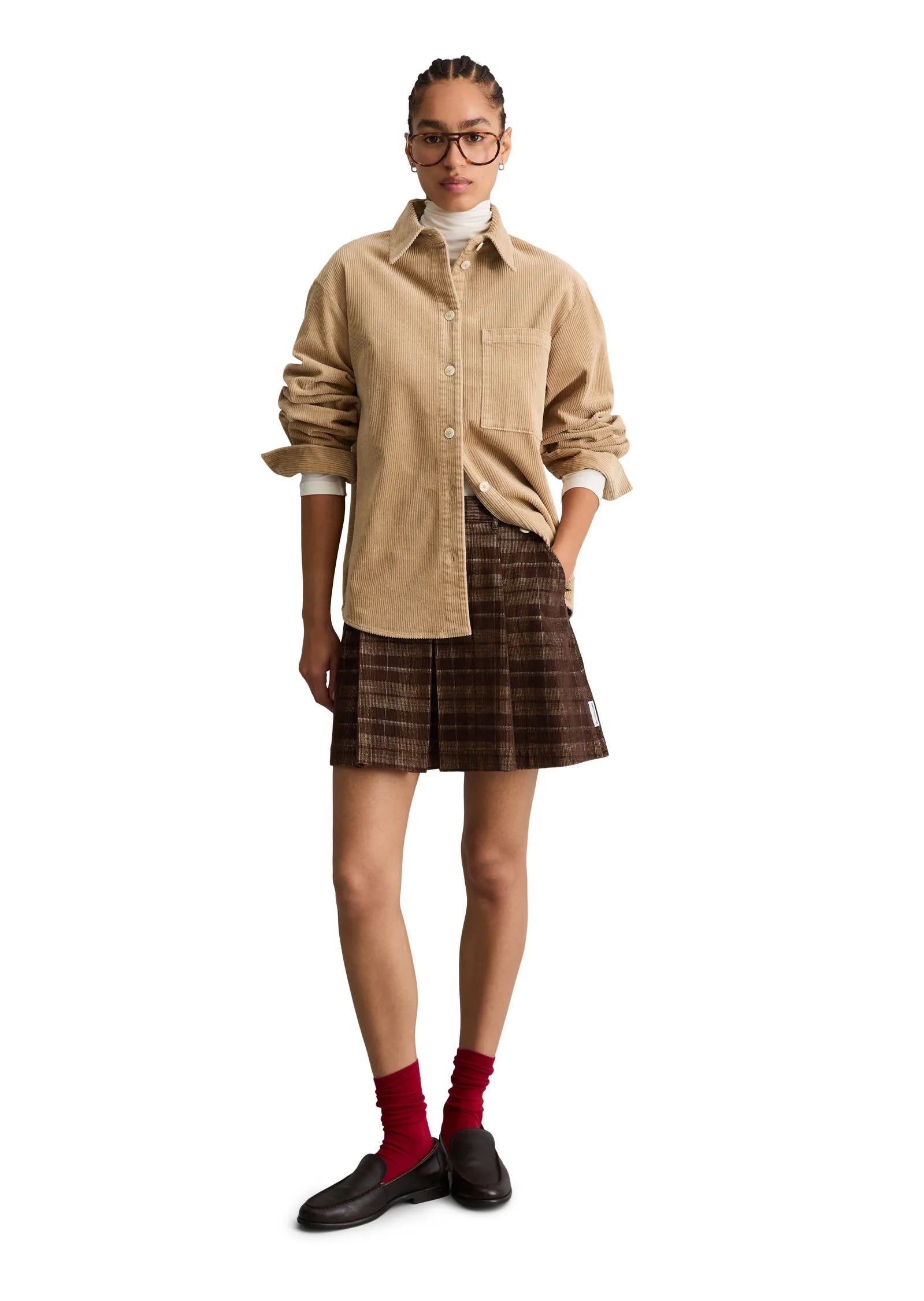 Cordbluse Relaxed-Fit