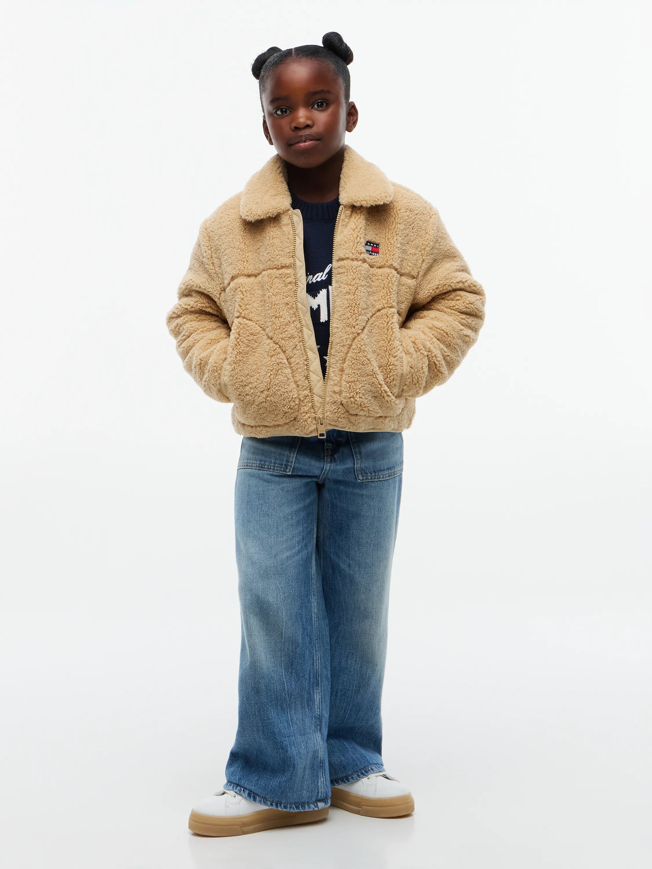 Fleecejacke mit aufliegendem Kragen