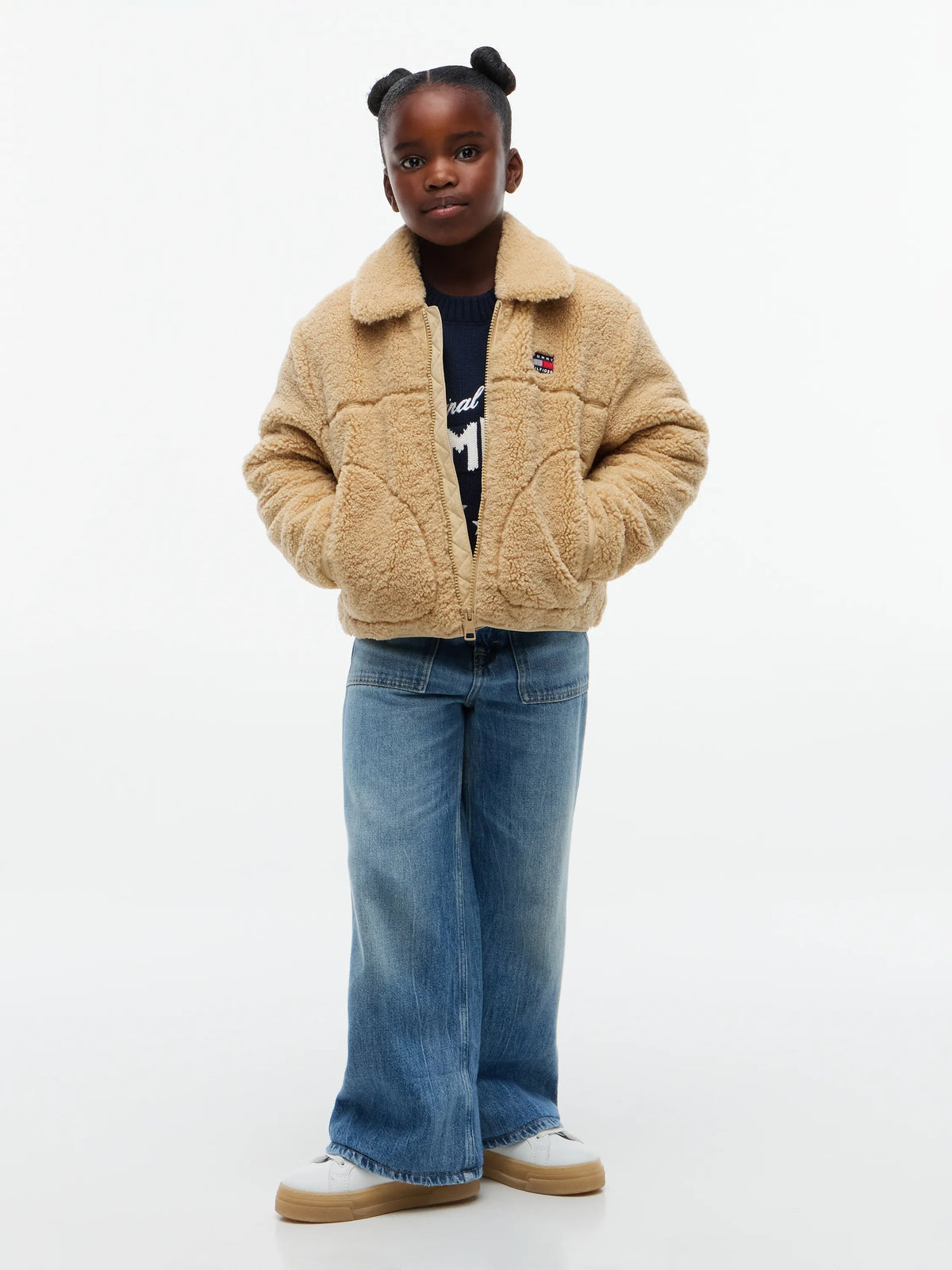 Fleecejacke mit aufliegendem Kragen