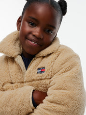 Fleecejacke mit aufliegendem Kragen