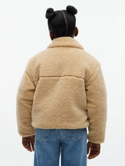 Fleecejacke mit aufliegendem Kragen