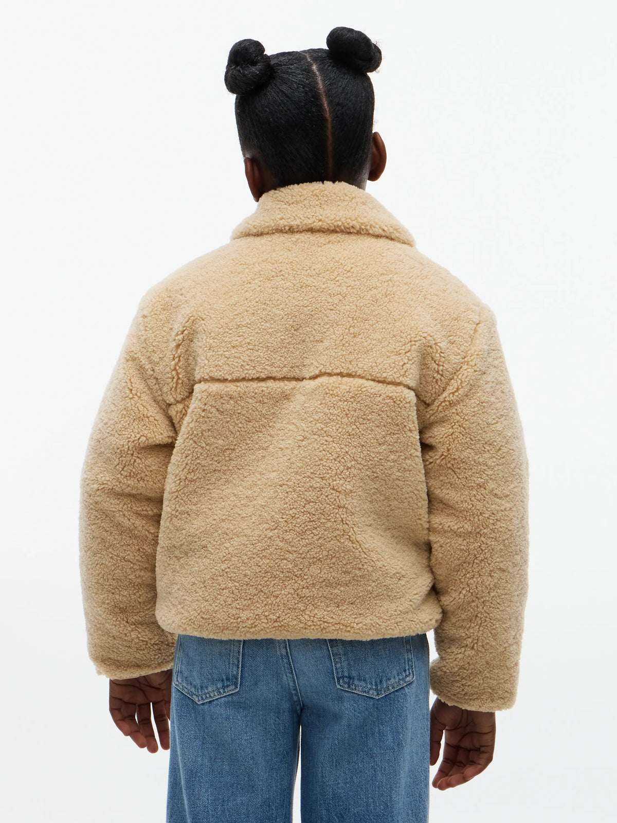 Fleecejacke mit aufliegendem Kragen