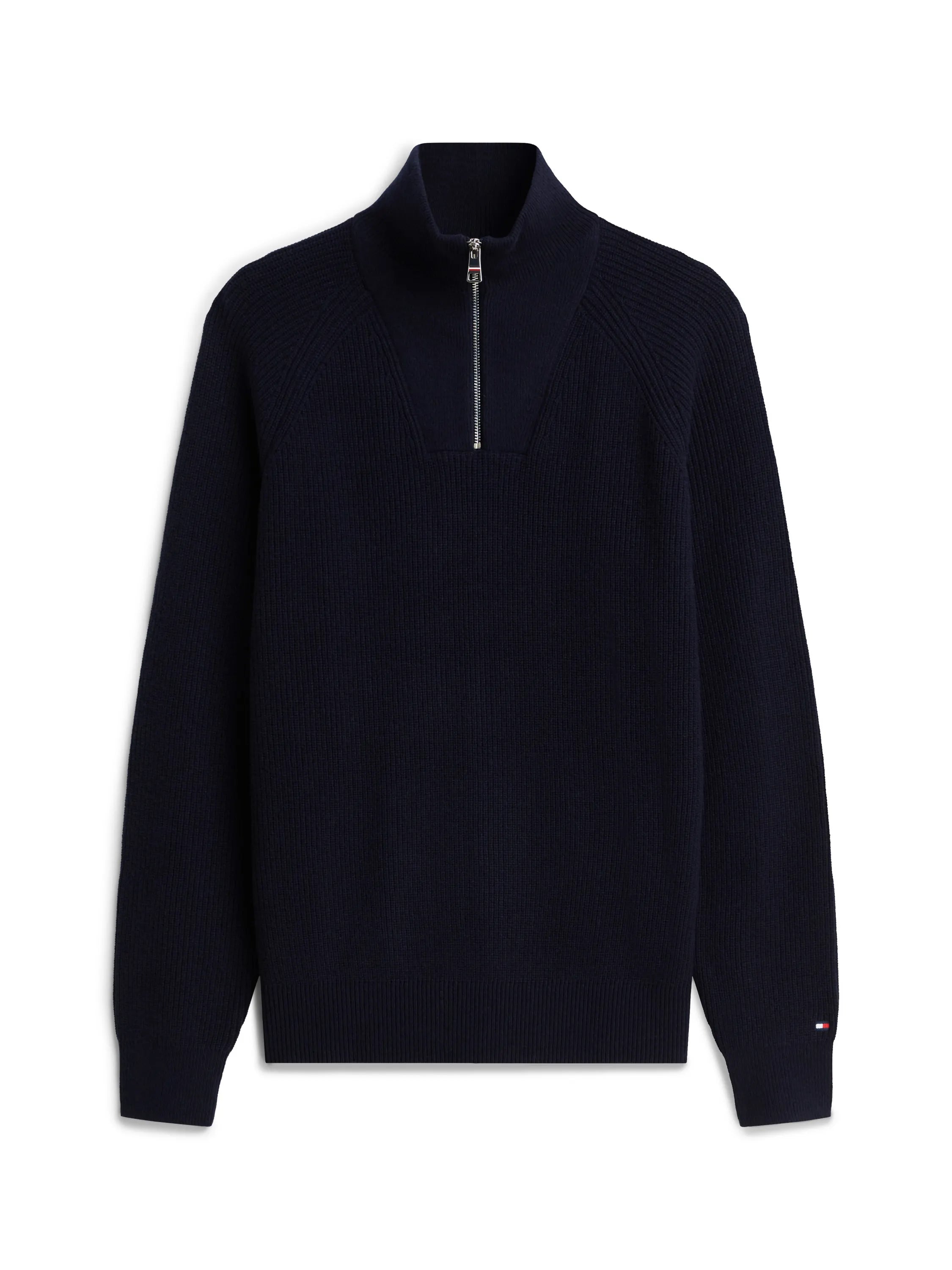 Strickpullover mit Quarter Zip
