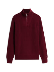 Strickpullover mit Quarter Zip