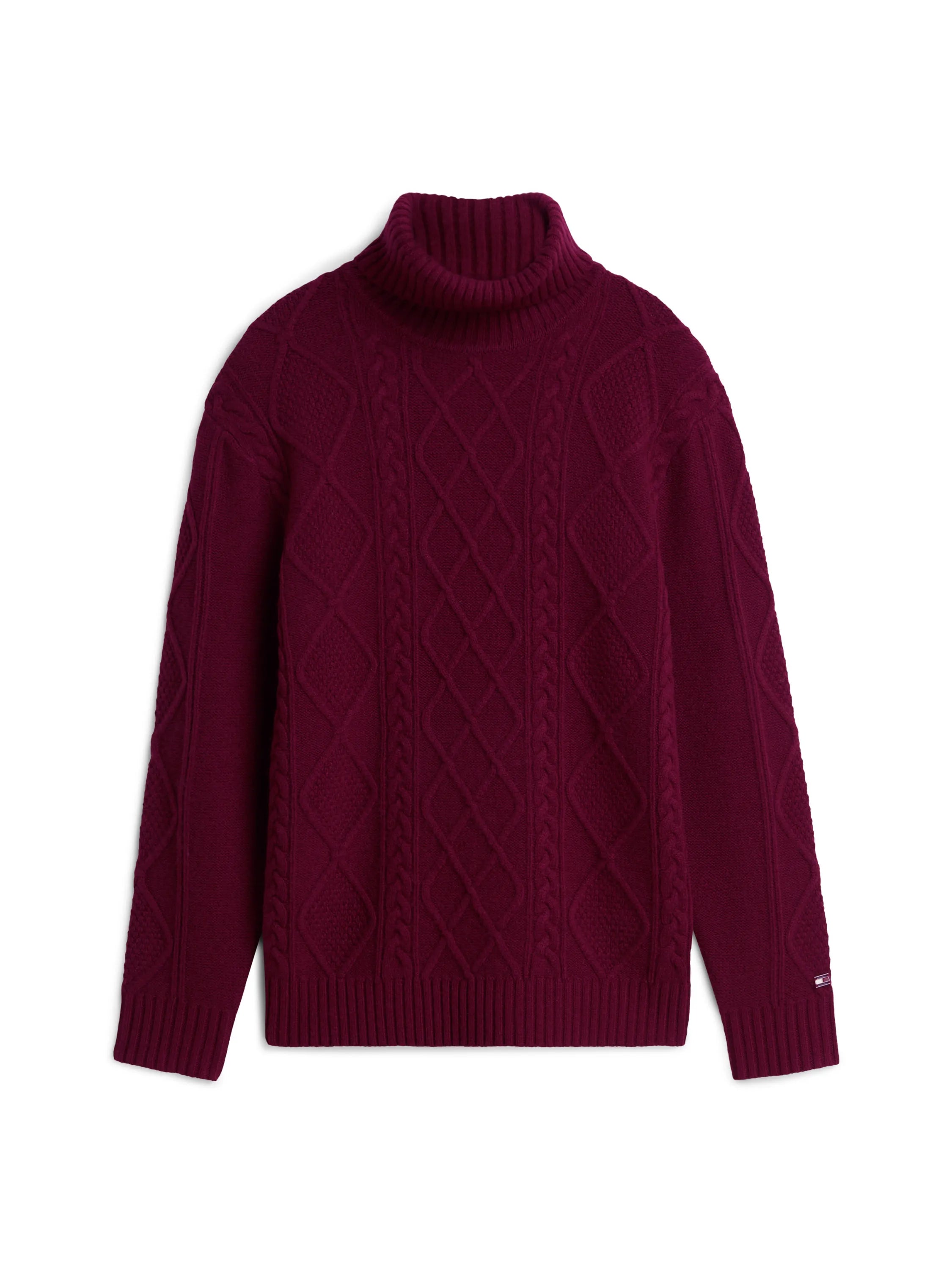 Rollkragenpullover CABLE aus Kaschmir-Mix