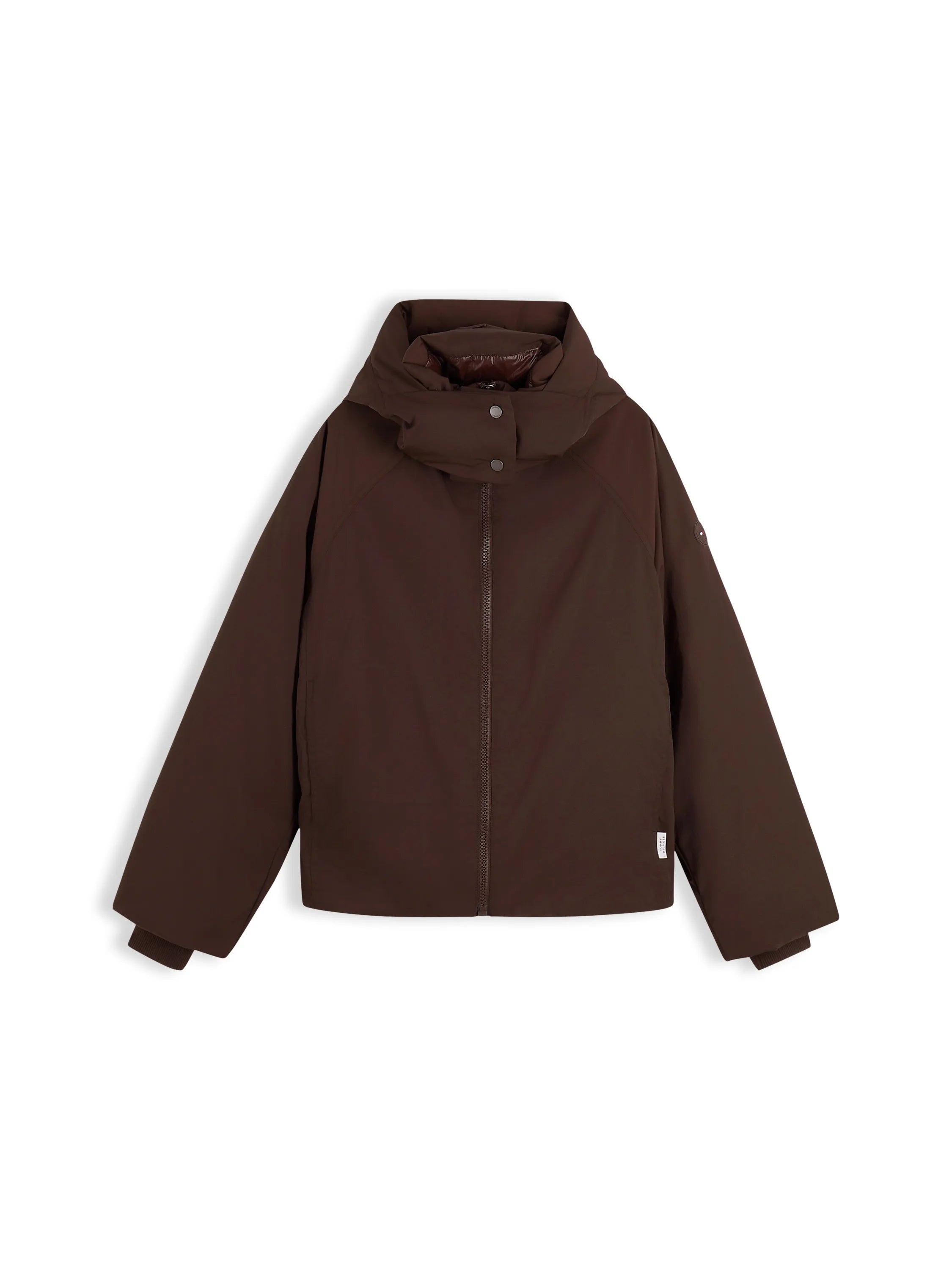 Daunenjacke mit abnehmbarer Kapuze