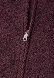 Teddy-Weste mit Zipper und Corddetails