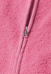 Teddy-Weste mit Zipper und Corddetails