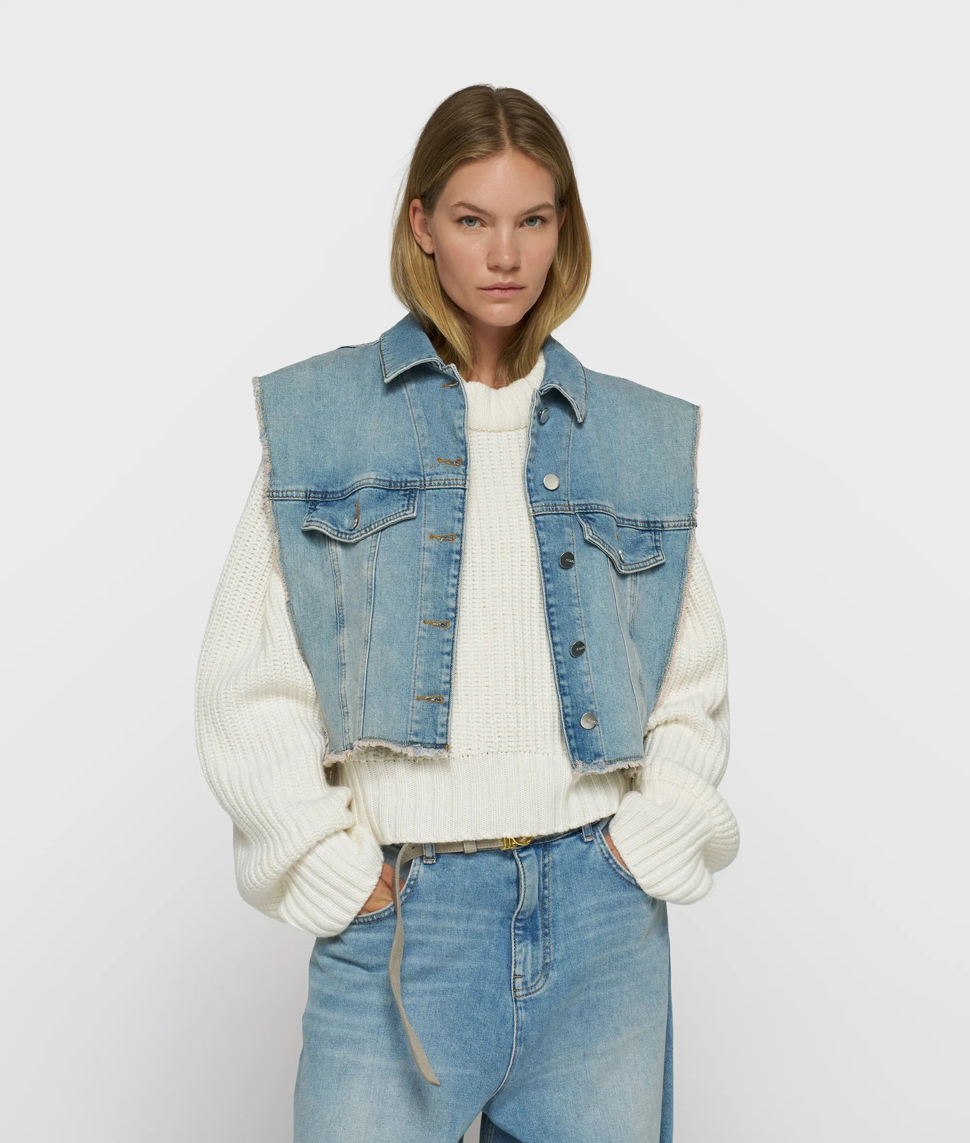 Jeansweste cropped