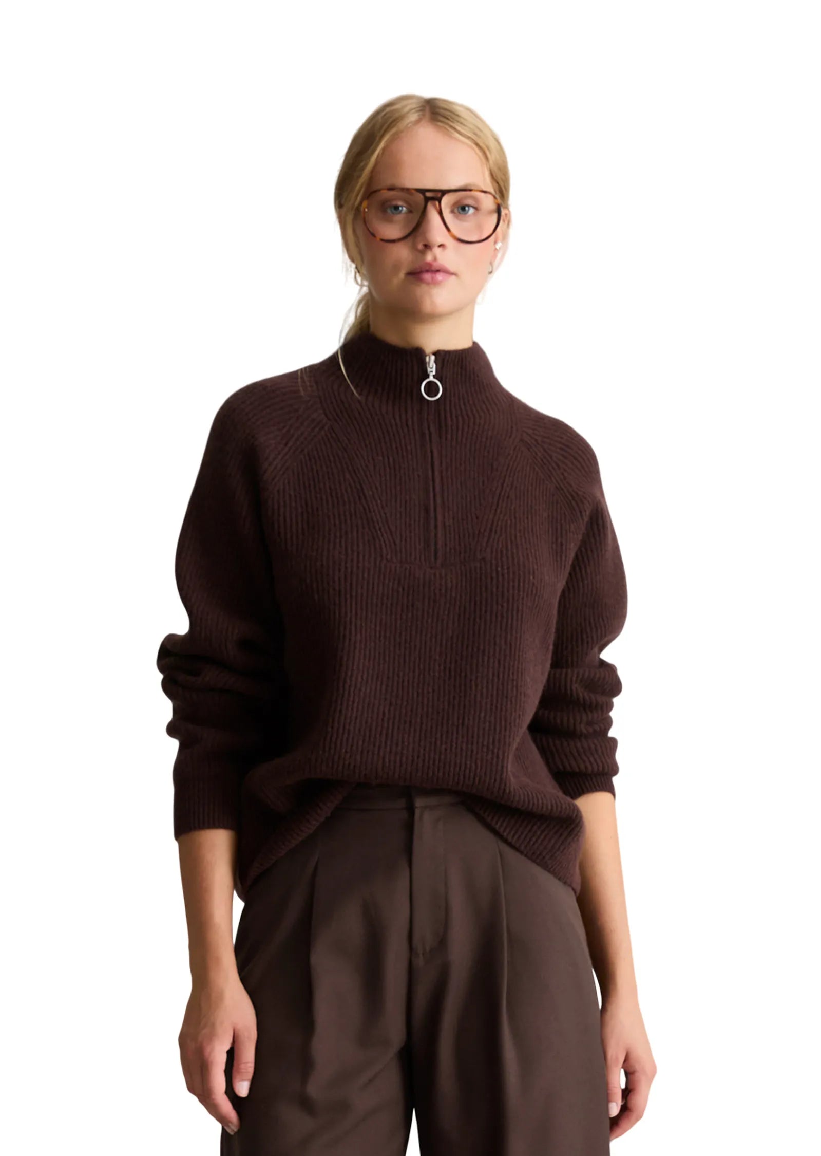 Strickpullover aus Schurwollmix