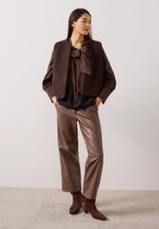 Culotte Wide Leg aus Kunstleder