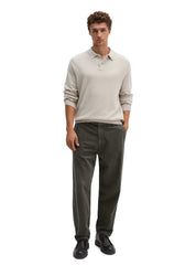 Strick-Poloshirt aus Schurwoll-Mix