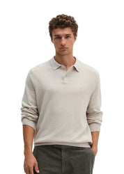 Strick-Poloshirt aus Schurwoll-Mix
