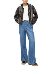 Kunstlederjacke mit Stehkragen