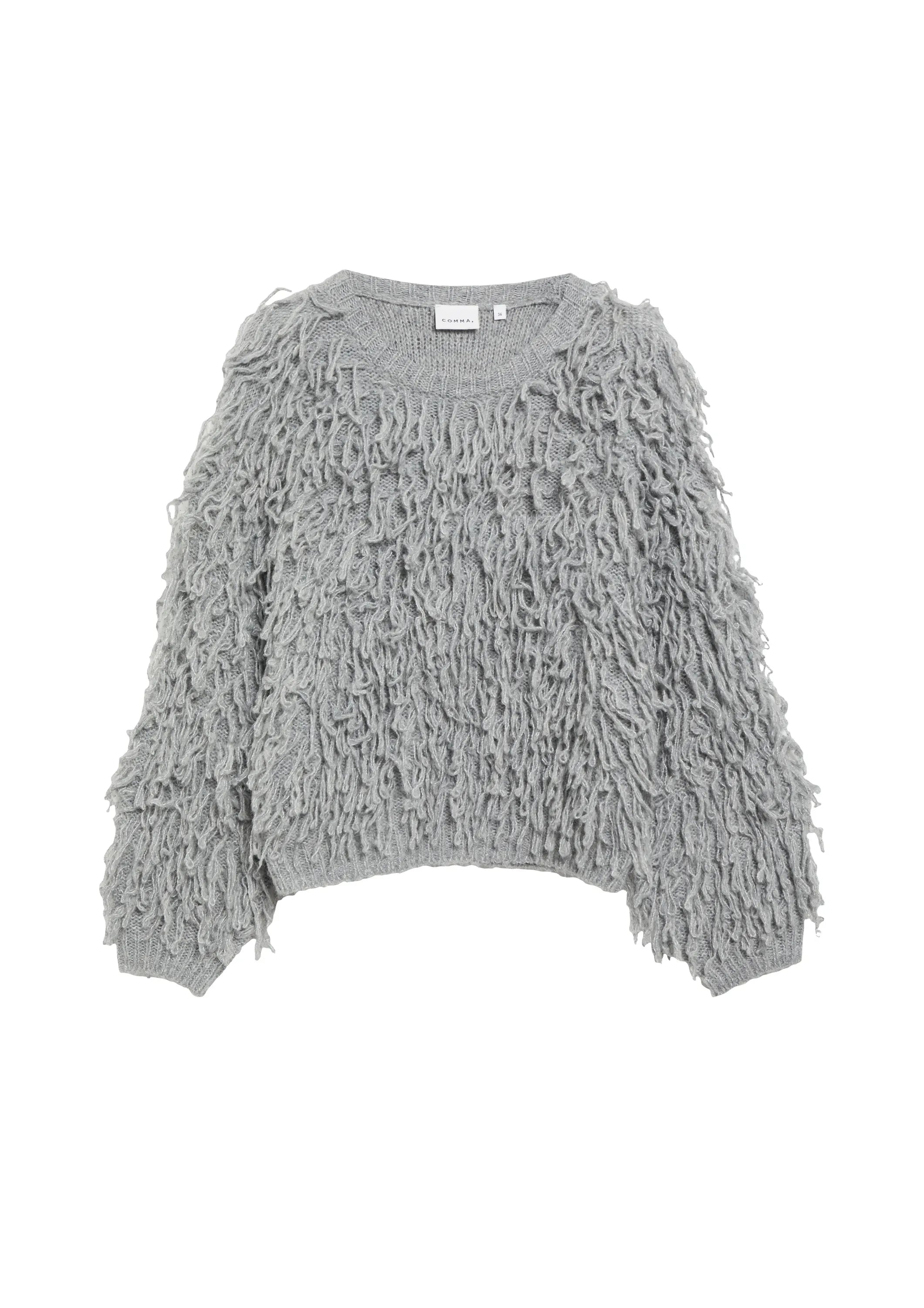 Strickpullover mit Fransen