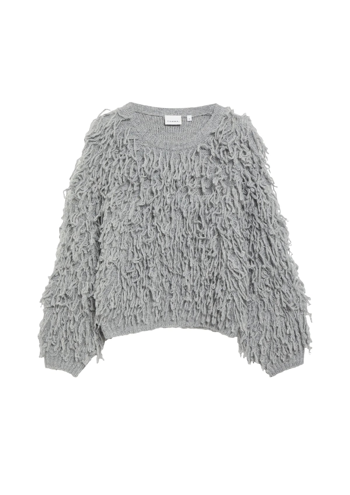 Strickpullover mit Fransen