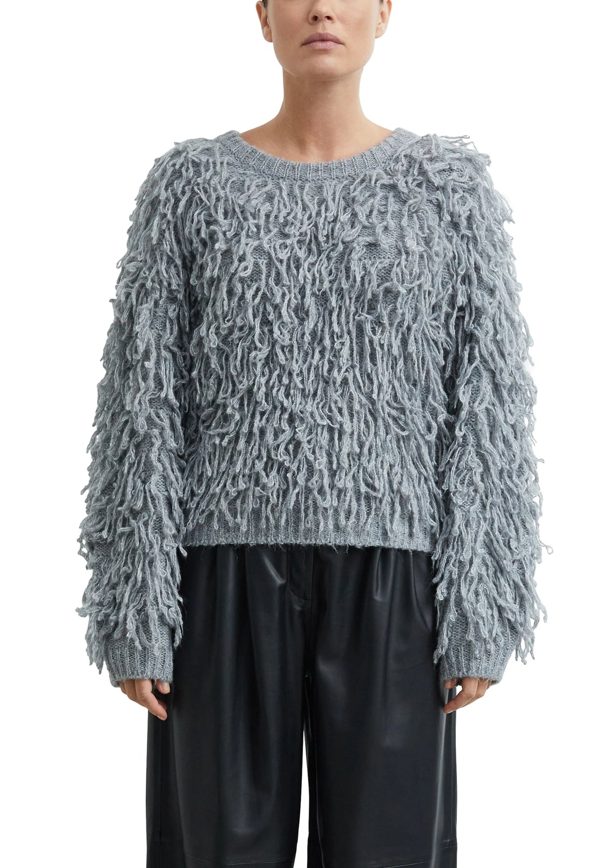 Strickpullover mit Fransen