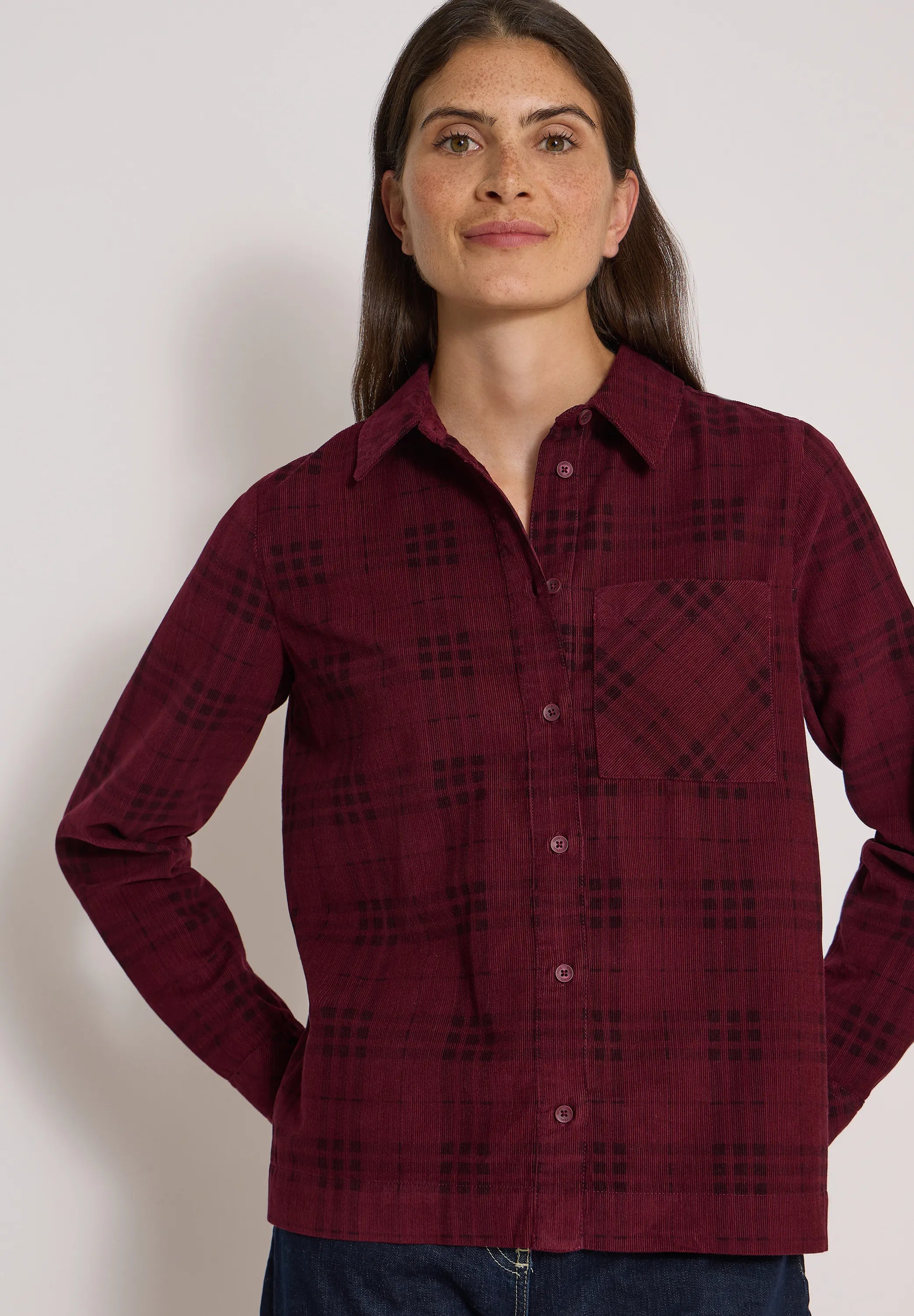 Hemdbluse kariert aus Baumwolle