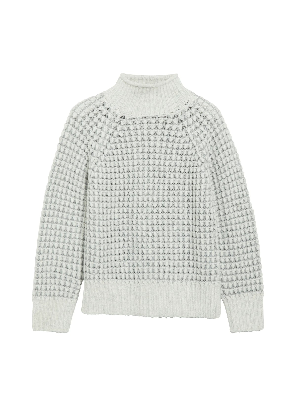 Strickpullover mit Stehkragen