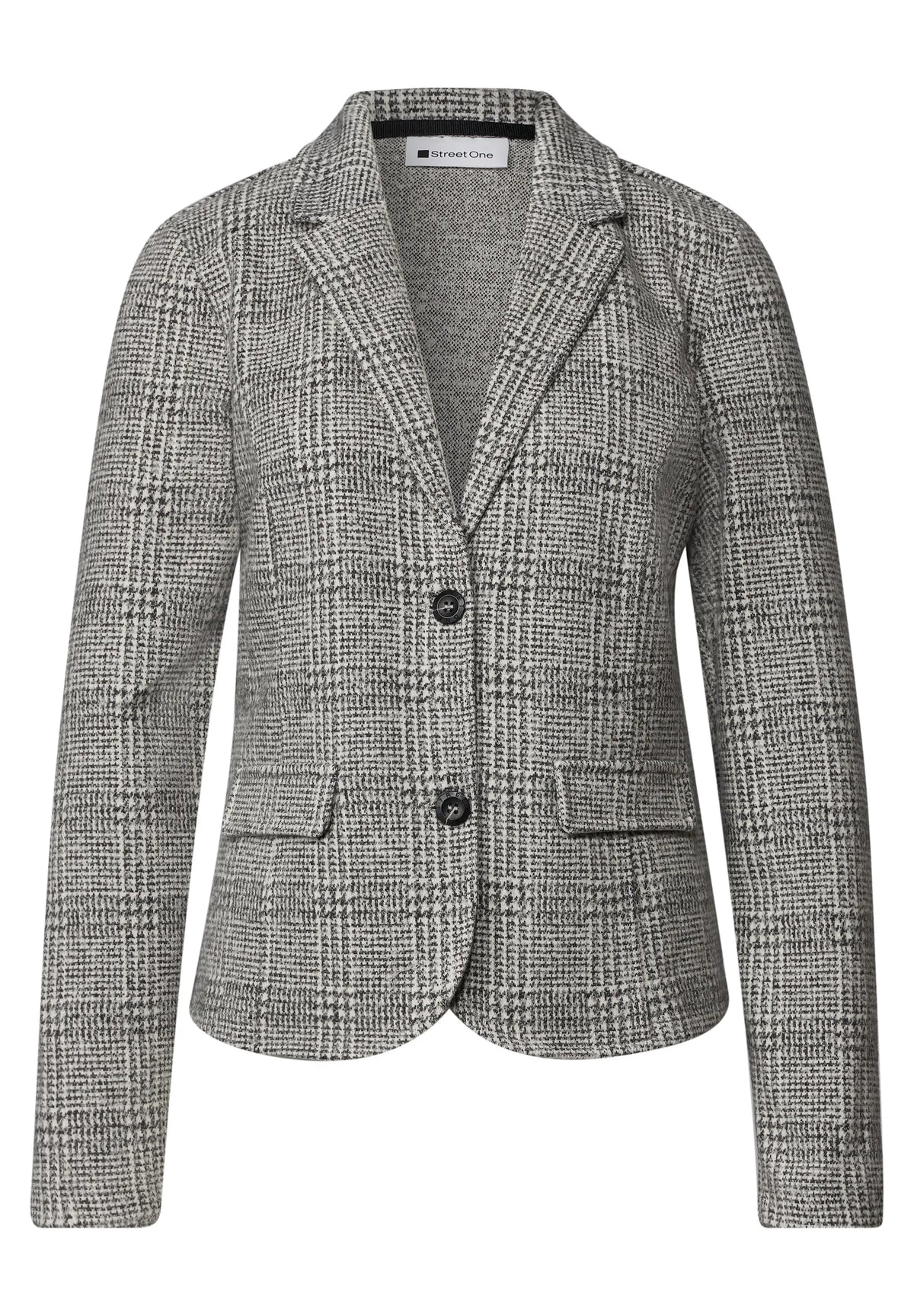 Blazer mit Karomuster und Knöpfen