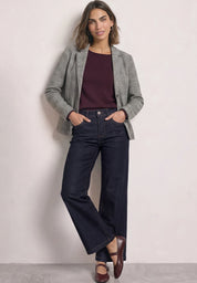 Blazer mit Karomuster und Knöpfen