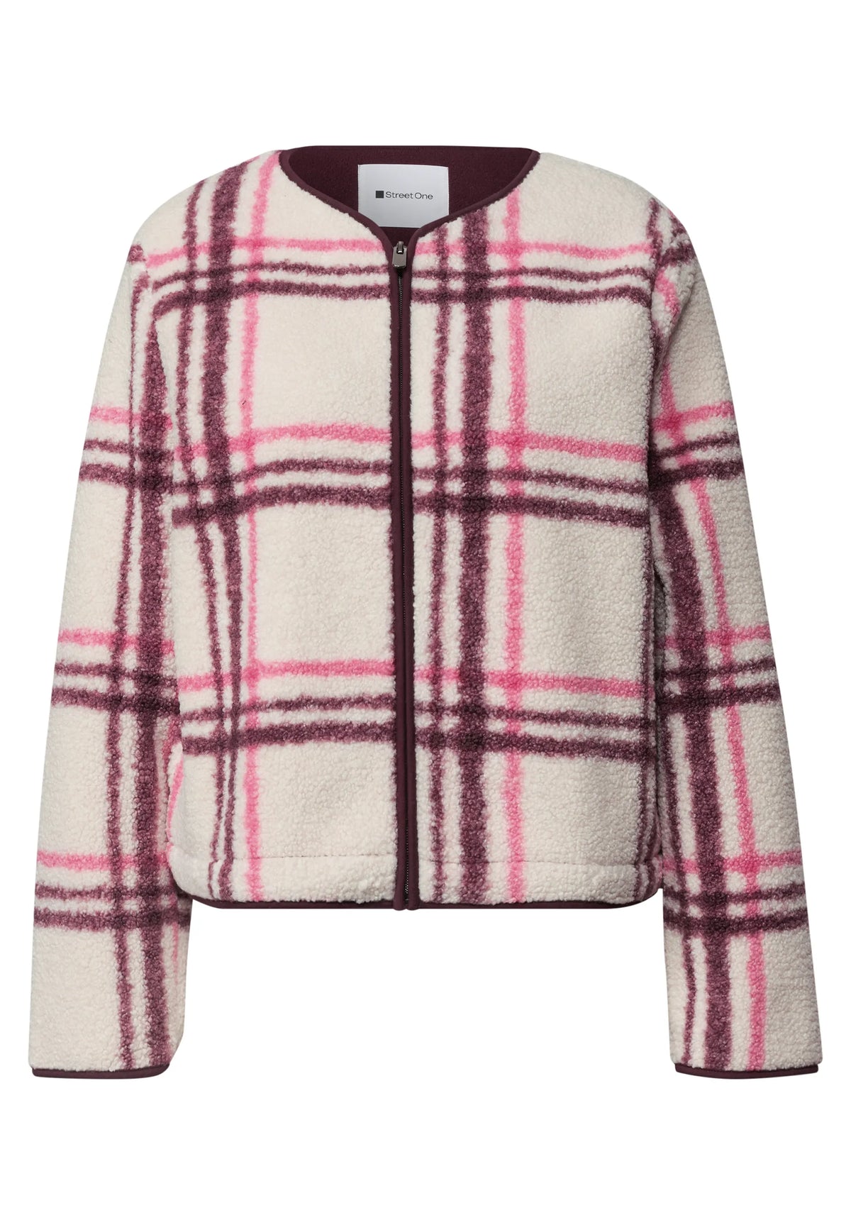 Karierte Teddy-Jacke