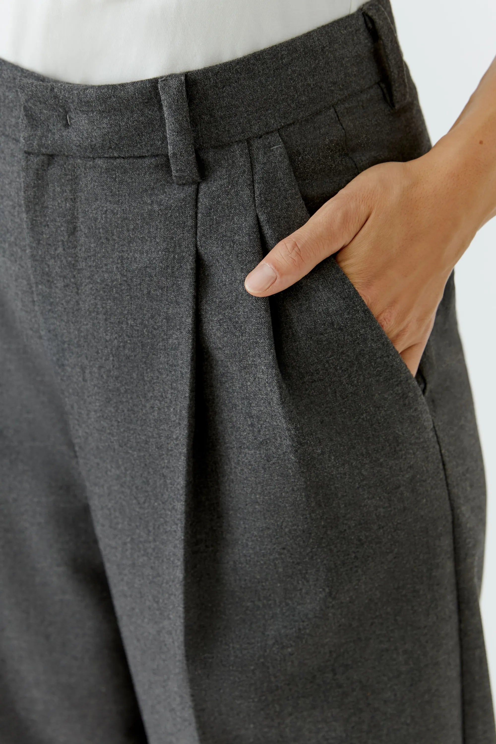 Bundfaltenhose Wide Leg