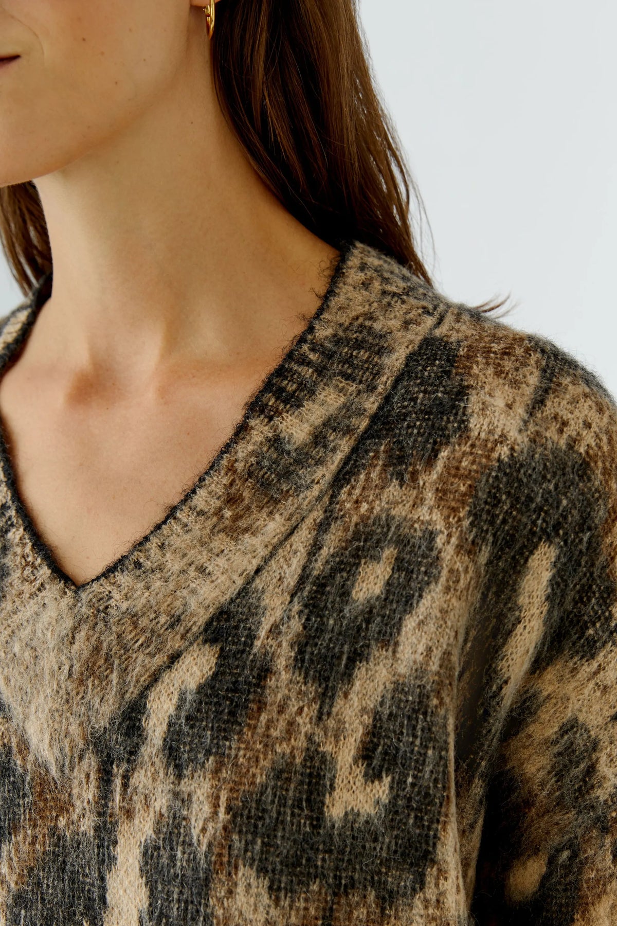 Strickpullover mit V-Ausschnitt