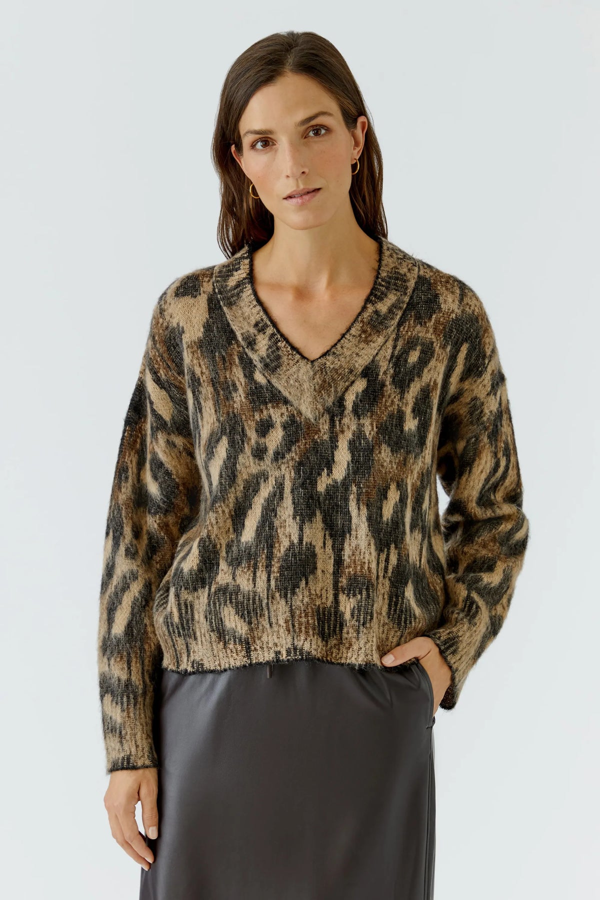 Strickpullover mit V-Ausschnitt