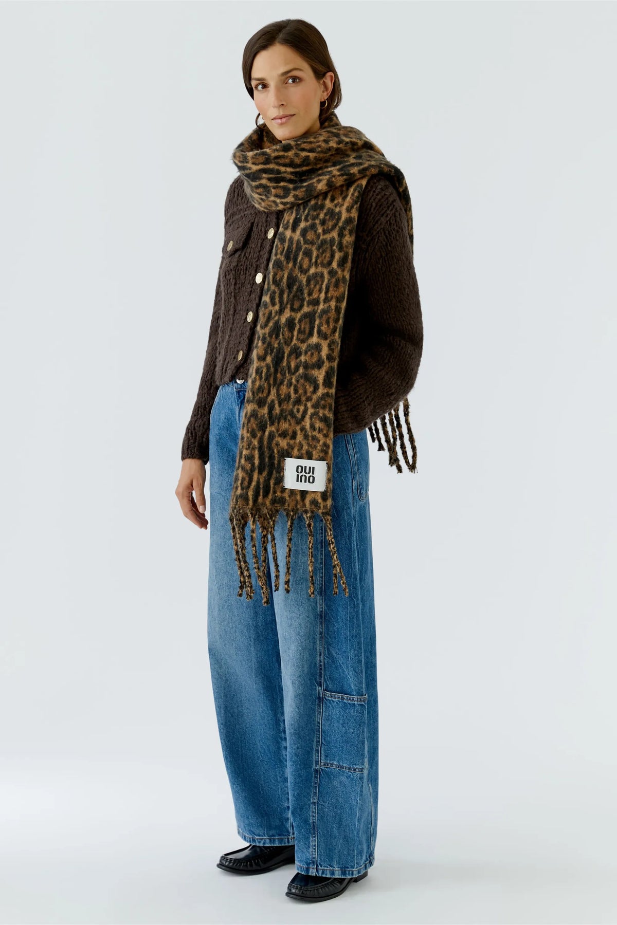 Schal mit Leopardenmuster