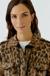 Strickjacke mit Leopardenmuster