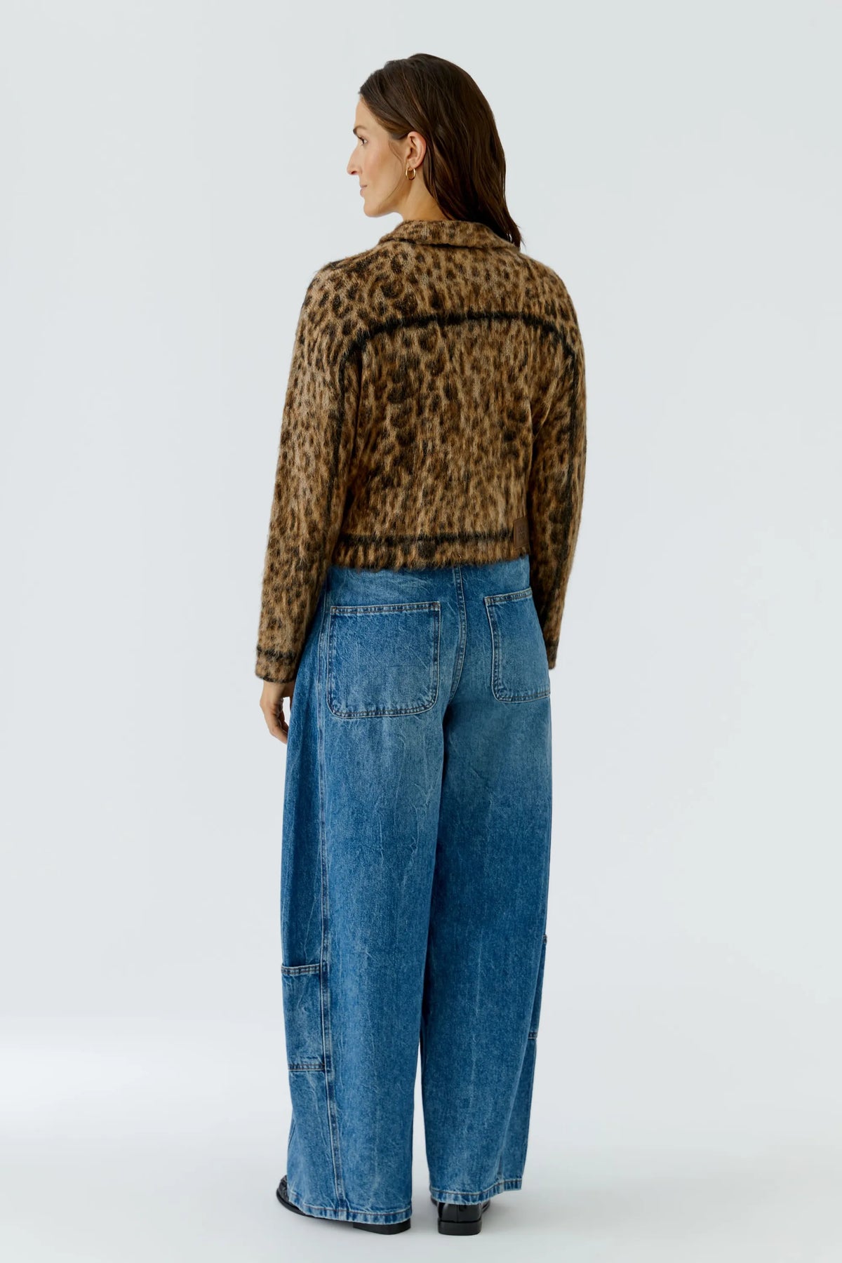 Strickjacke mit Leopardenmuster