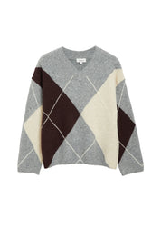 Strickpullover mit V-Ausschnitt