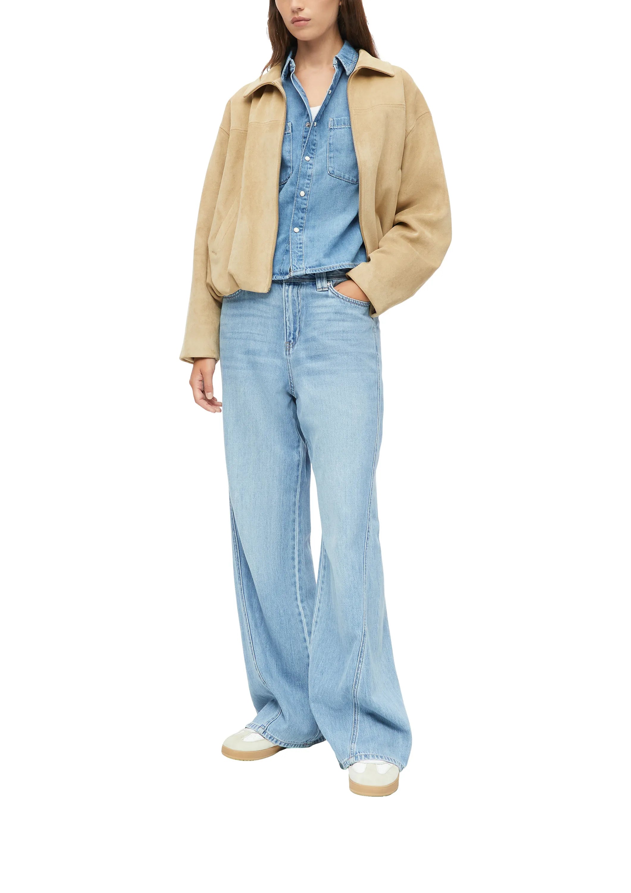 Jeansbluse aus Baumwolle