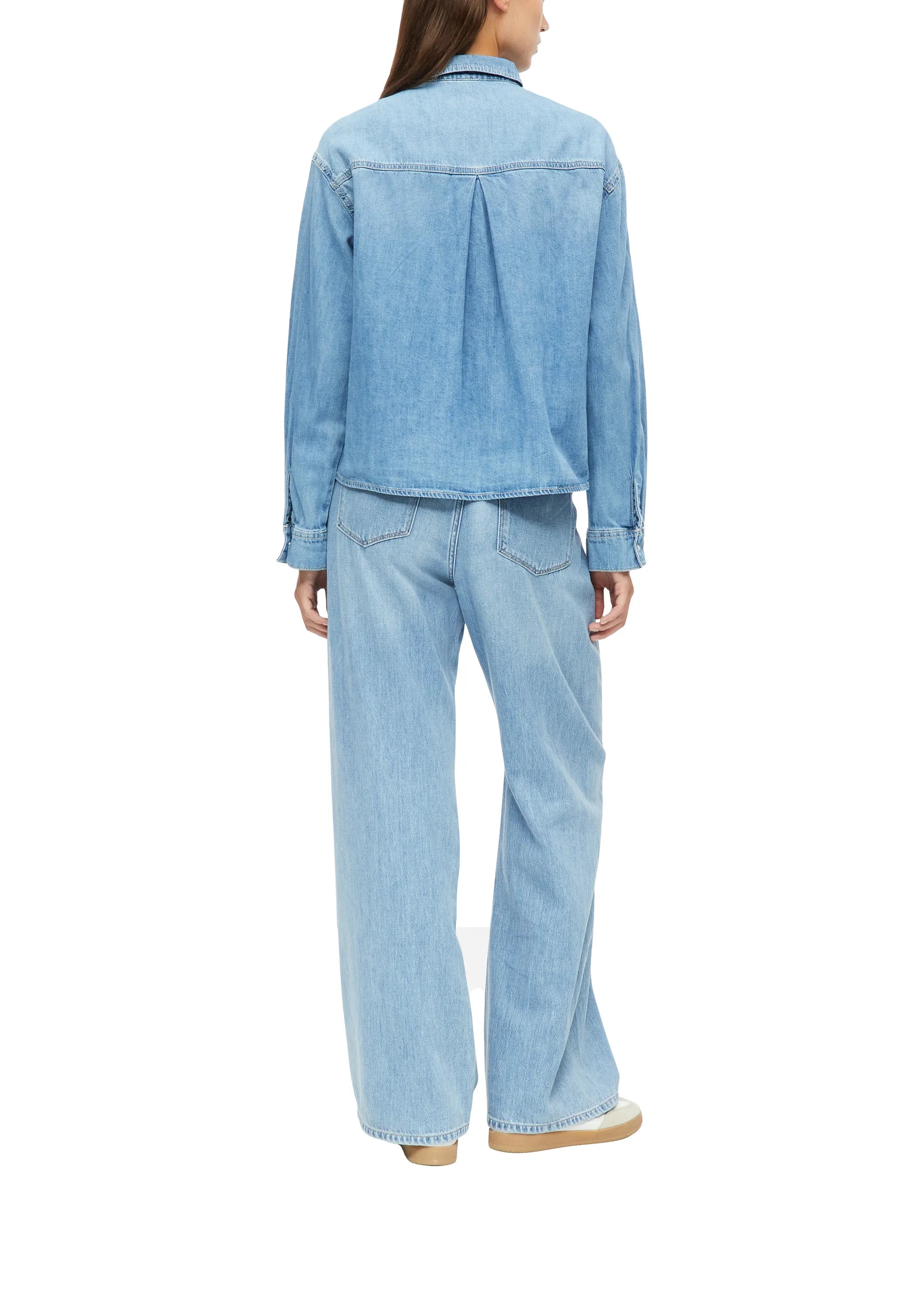 Jeansbluse aus Baumwolle