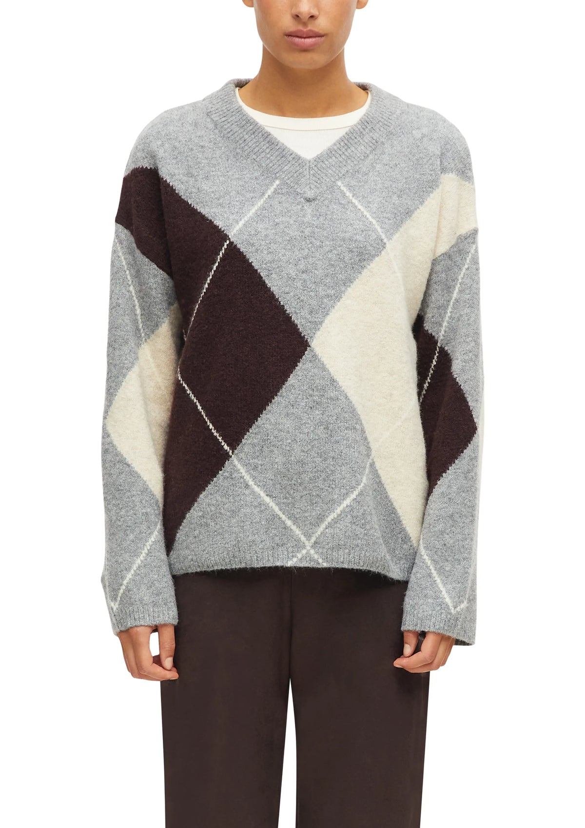 Strickpullover mit V-Ausschnitt