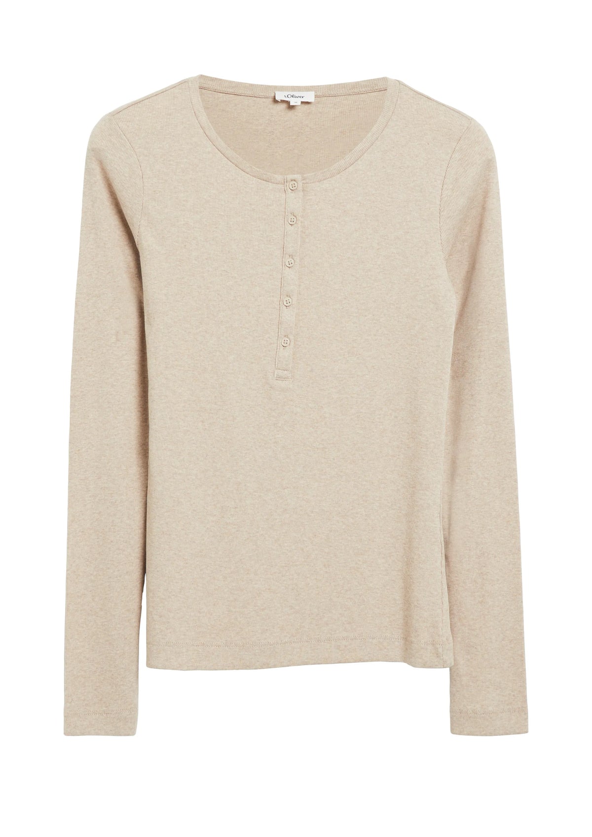 Langarmshirt mit Knopfleiste