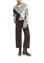 Strickpullover mit V-Ausschnitt