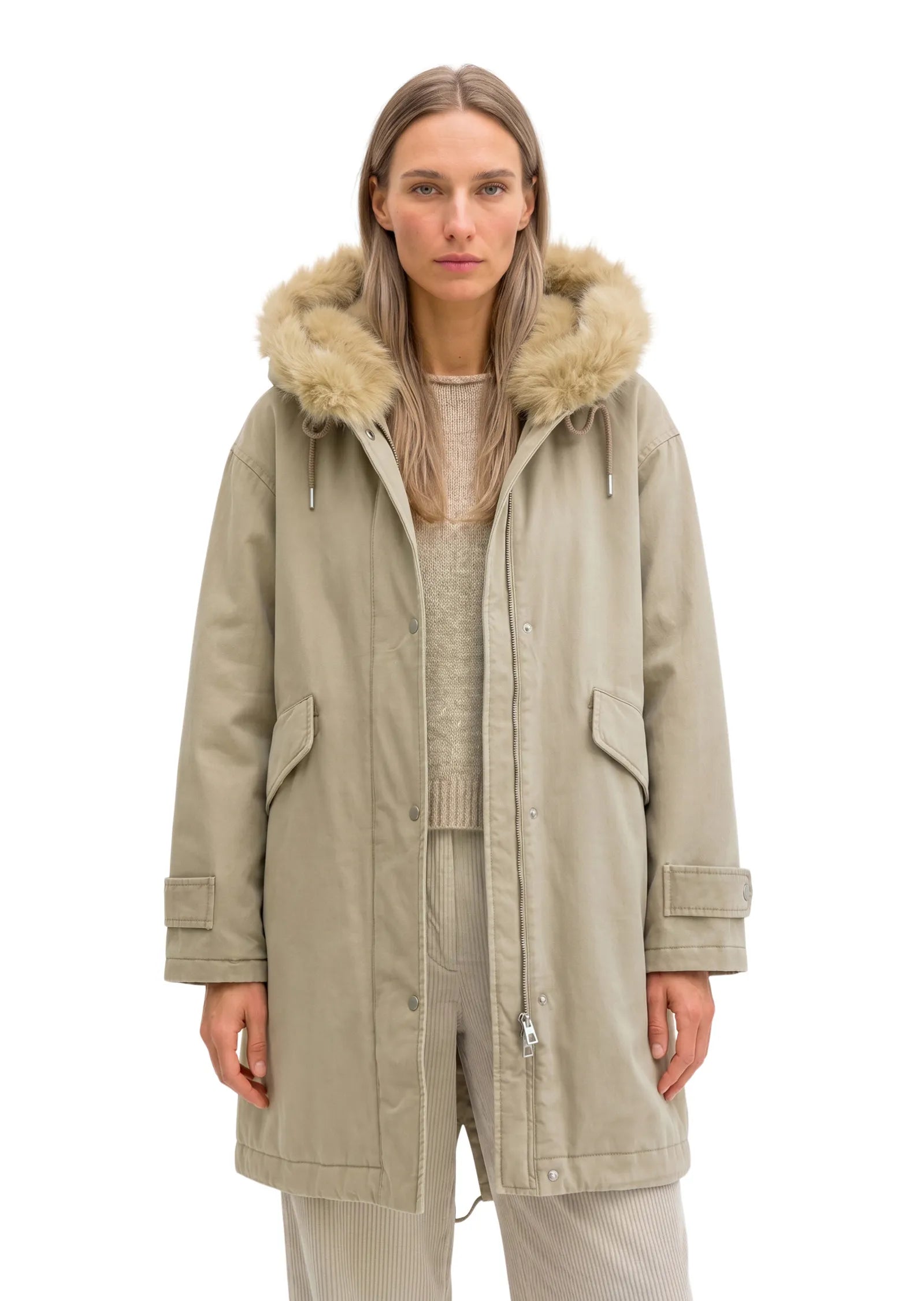 Baumwoll-Parka mit Kapuze