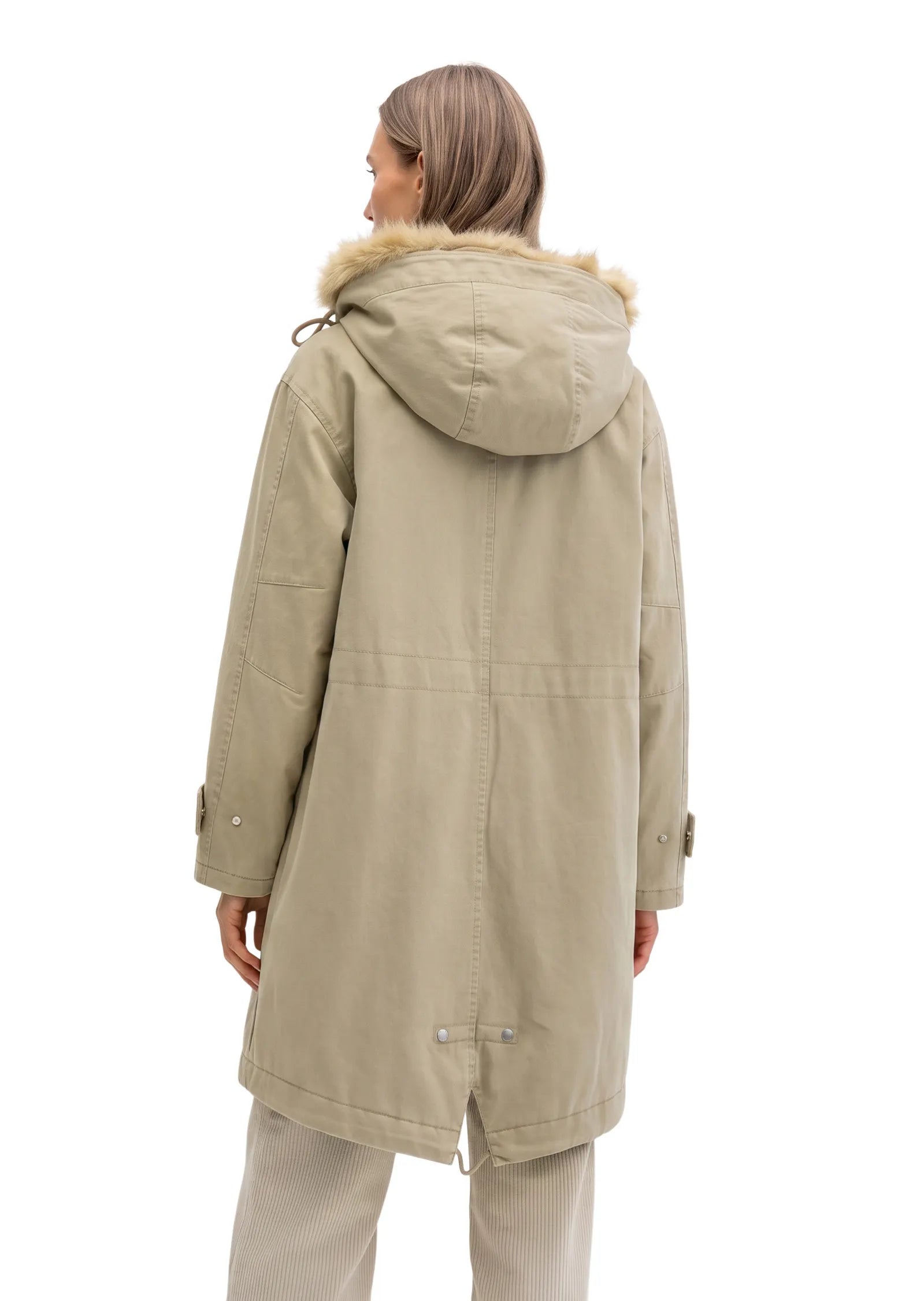 Baumwoll-Parka mit Kapuze