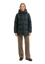 Puffer-Daunenjacke mit Kapuze